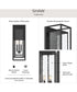 Shaw 25 inch 1 Light Outdoor Wall Light with Clear Glass Textured Black