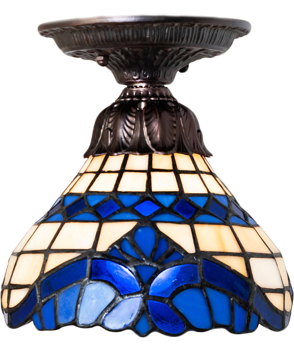 7" Wide Baroque Flushmount