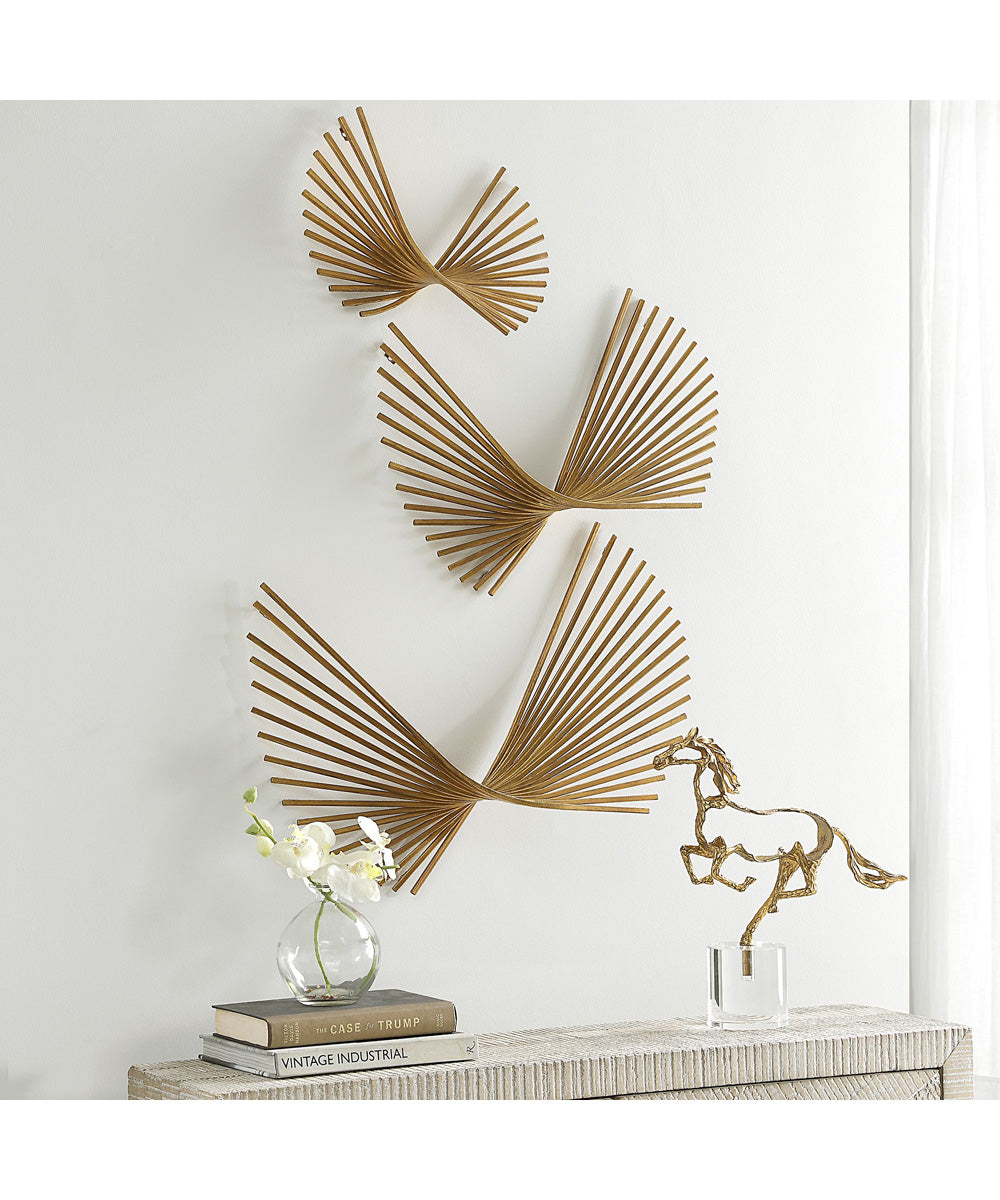 Coreograph Antique Gold Wall Decor Set of 3