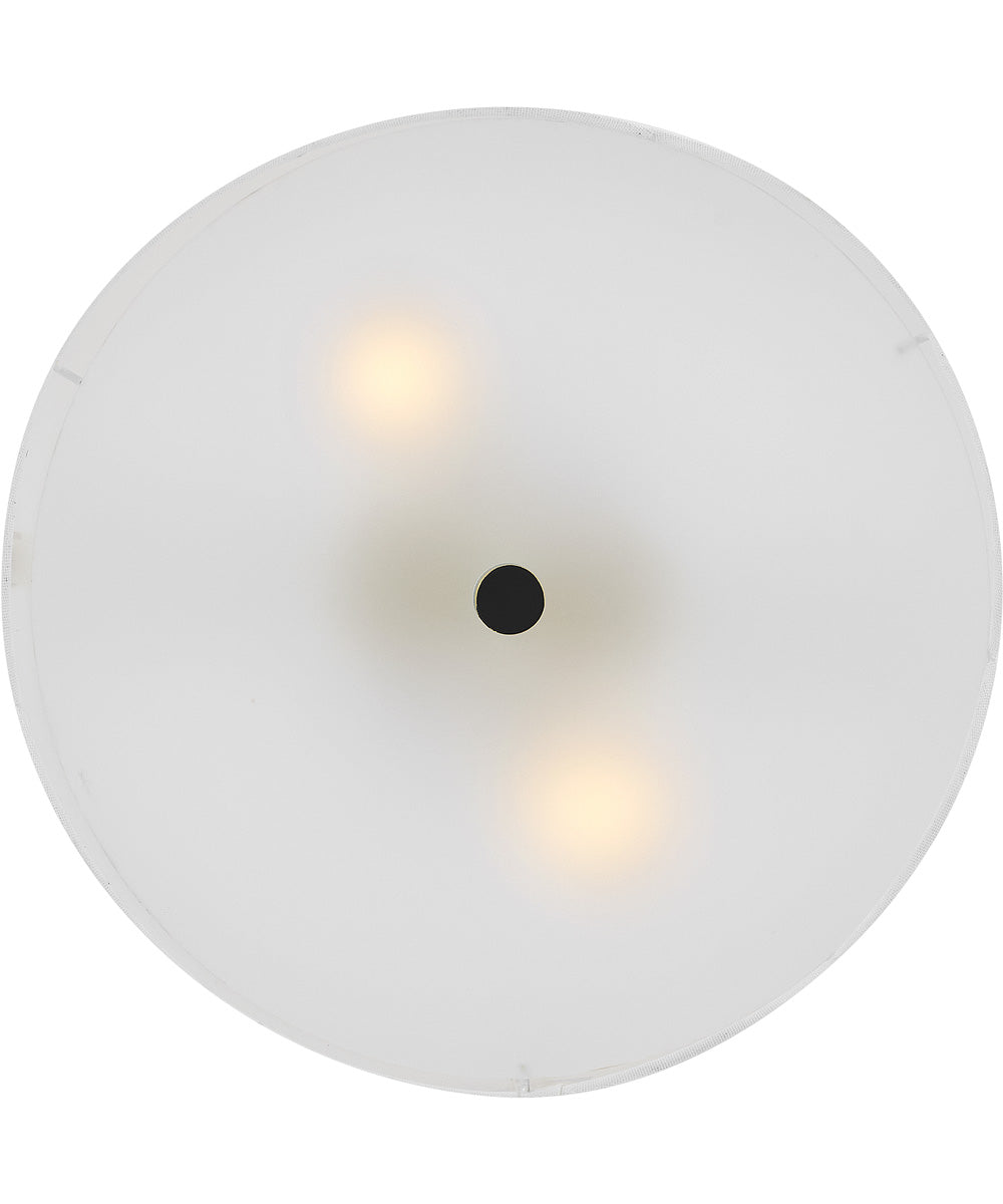 Bliss 2-Light Medium Semi-Flush Mount in Black