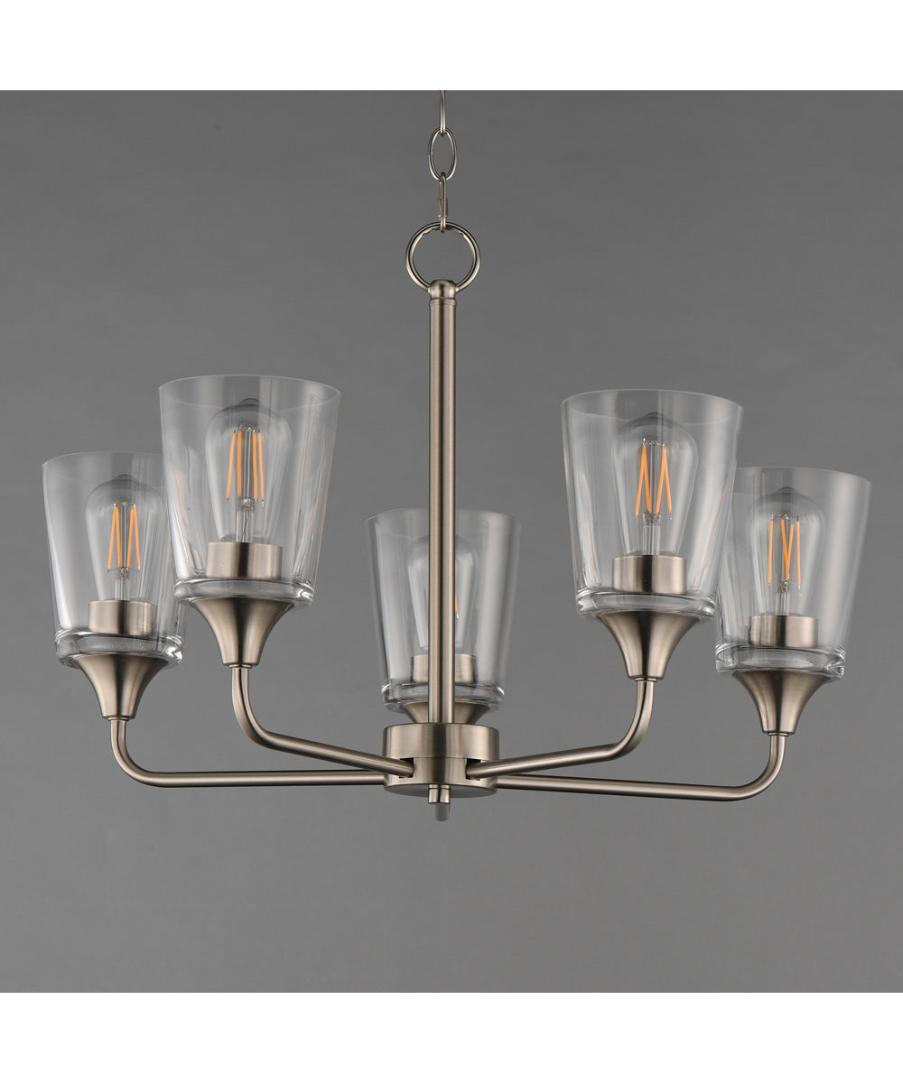 Hudson 5-Light Chandelier Satin Nickel