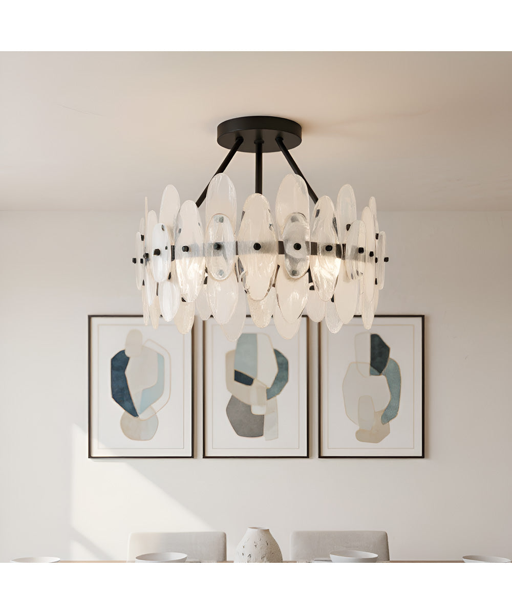 Abigail 4-light Semi Flush Mount Matte Black