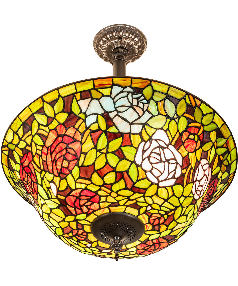16" Wide Tiffany Rosebush Pendant