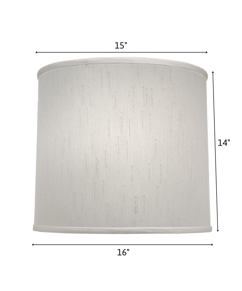 15x16x14 Global White Deep Drum Hardback Lampshade