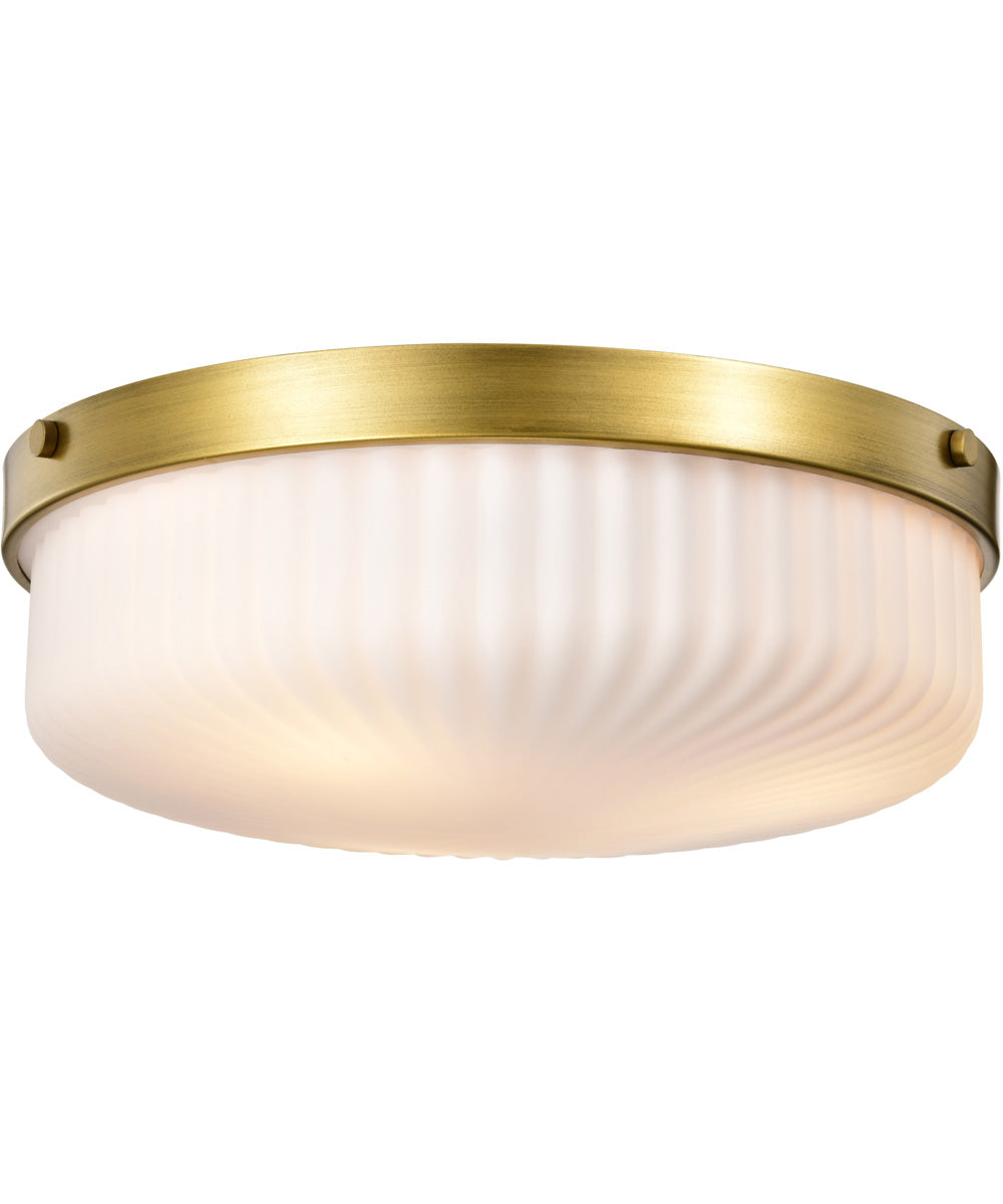 Solara 3-Light Close-to-Ceiling Natural Brass