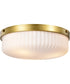 Solara 3-Light Close-to-Ceiling Natural Brass