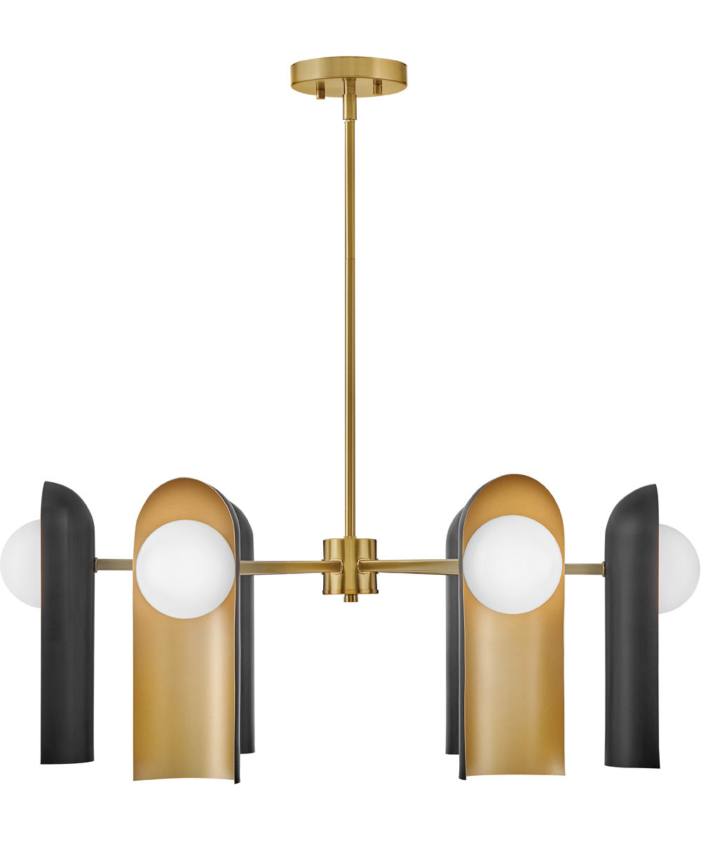 Zuri 6-Light Medium Single Tier in Lacquered Brass