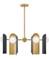 Zuri 6-Light Medium Single Tier in Lacquered Brass