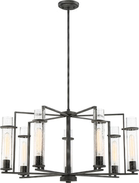 33"W Donzi 7-Light Chandelier Iron Black