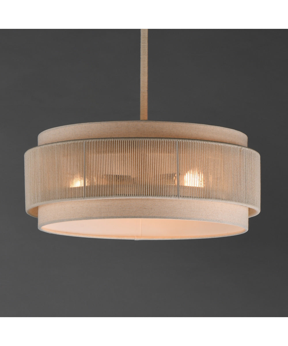 Seacliff 20 inch 3-Light Pendant Natural Aged Brass