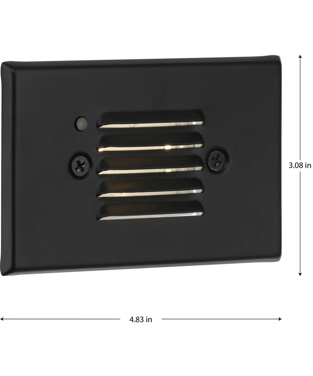 LED Indoor/Outdoor Integrated LED Wall or Step Light with Photocell Black