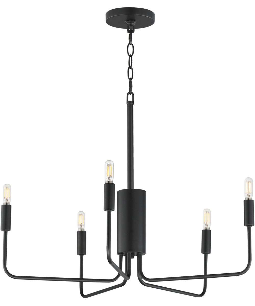 Abner 5-Light Chandelier Black
