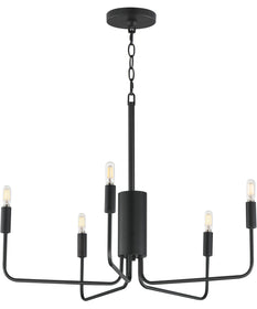 Abner 5-Light Chandelier Black