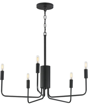 Abner 5-Light Chandelier Black