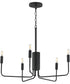 Abner 5-Light Chandelier Black
