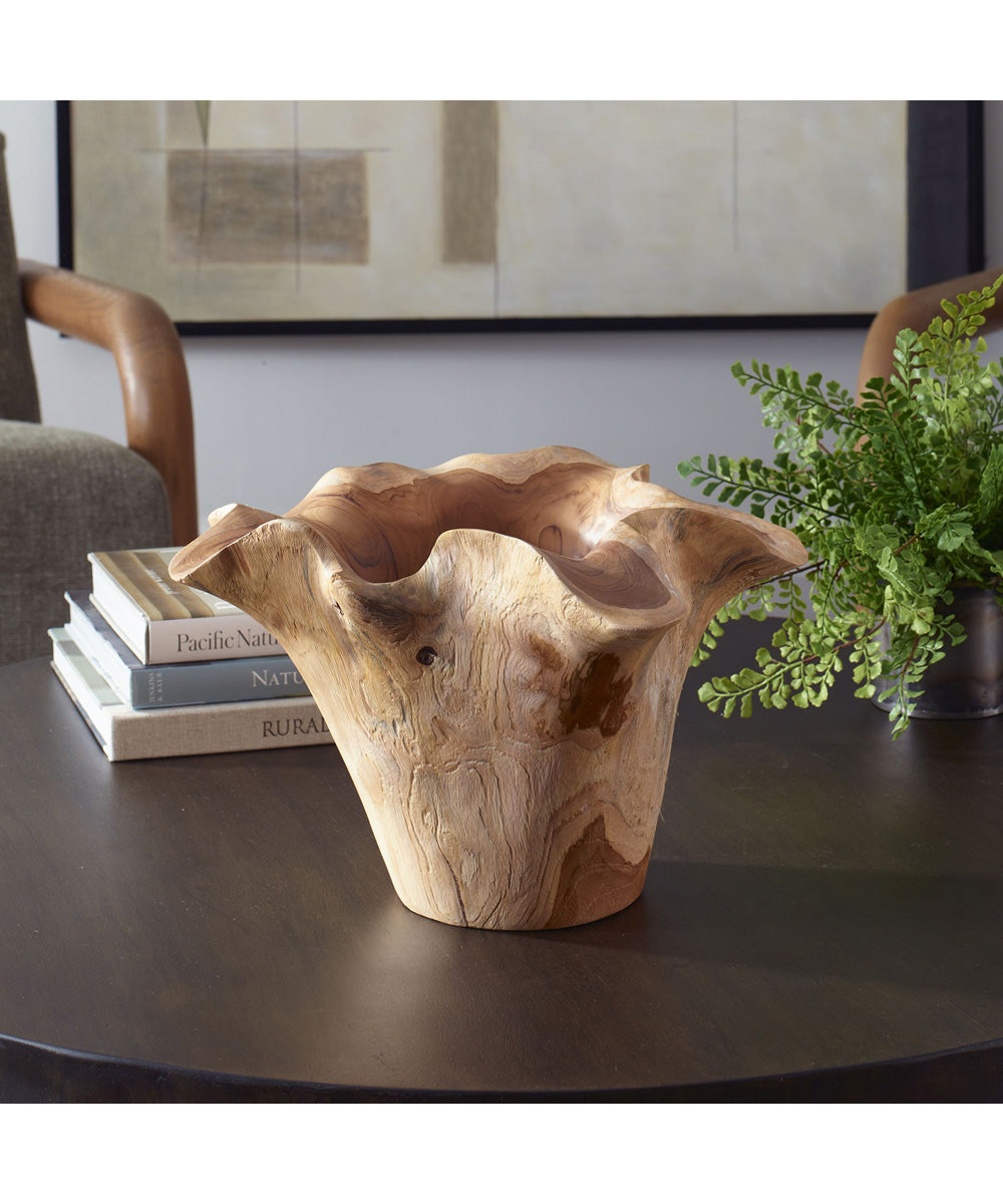 Teak Flow Natural Outdoor Bowl