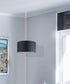 16"W 2 Light Swag Plug-In Pendant  Granite Gray with Diffuser White Cord