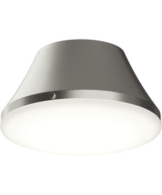 Avra Medium 2-Light Flush Mount with Etched White Glass Shade Brushed Nickel