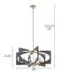 Alscar 28"W 6-Light Driftwood Grey Finish Modern Chandelier Light by Kichler