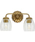 Quillan 2-Light Transitional Bath & Vanity Light Gold Ombre