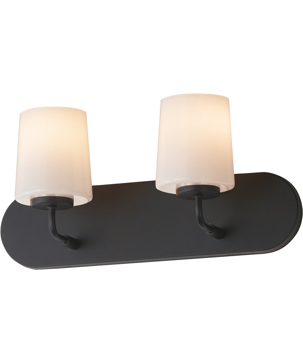Durham 2-Light Strip Bath Vanity Black