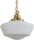 16" Wide Revival Schoolhouse Traditional Globe Pendant