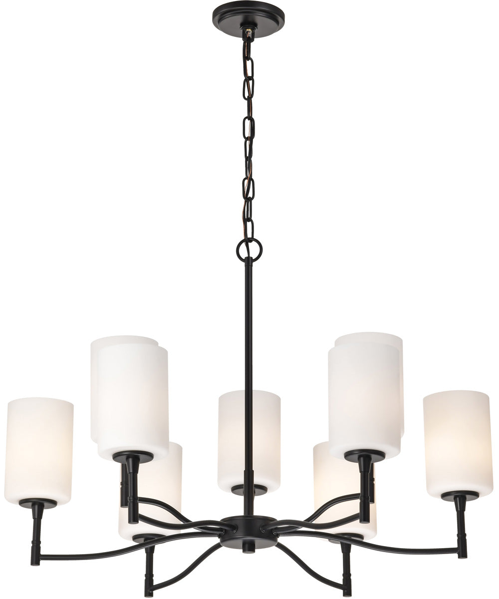 Liam 9-Light Chandelier Matte Black