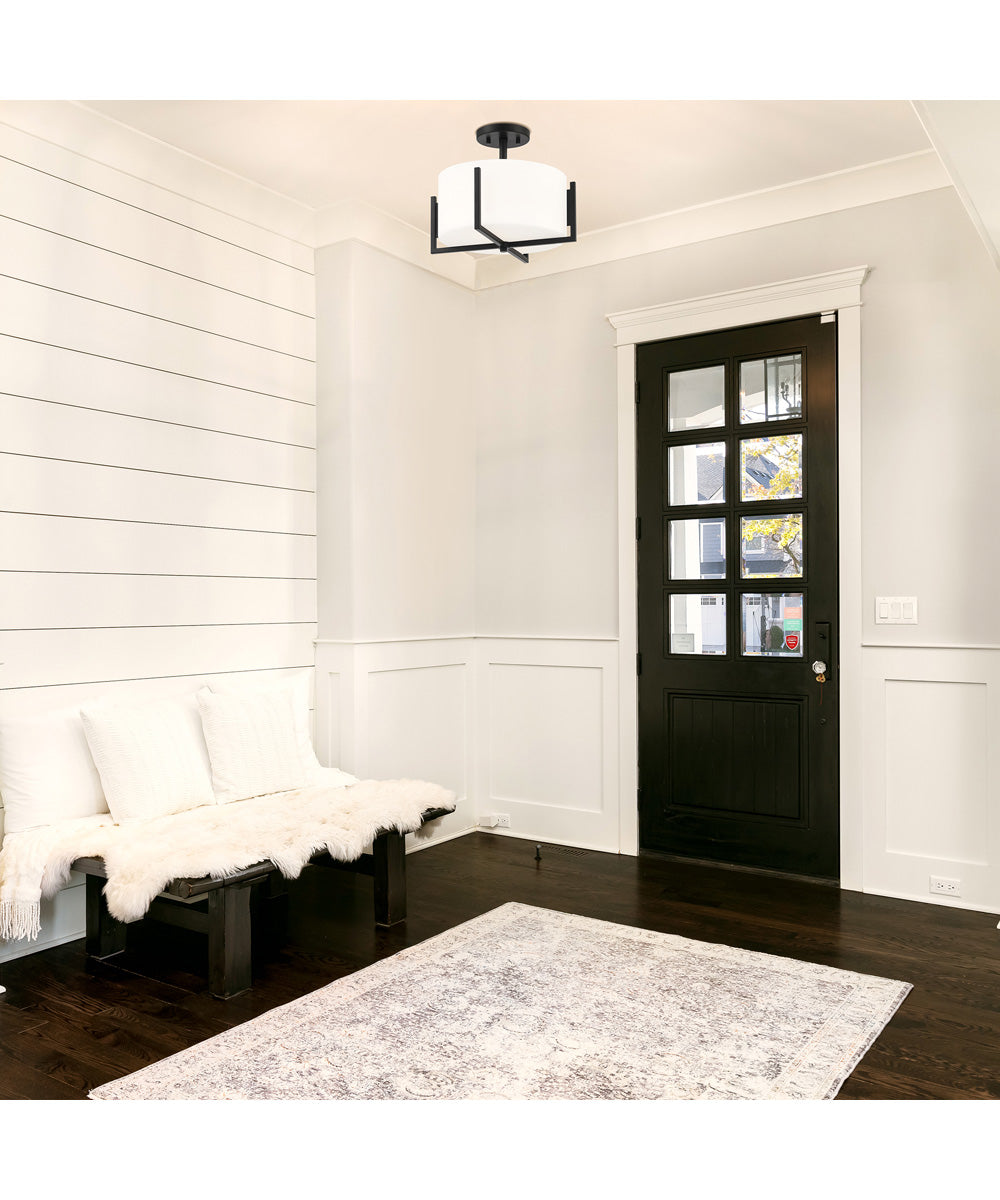 Cambria 2 Light Semi Flush Matte Black