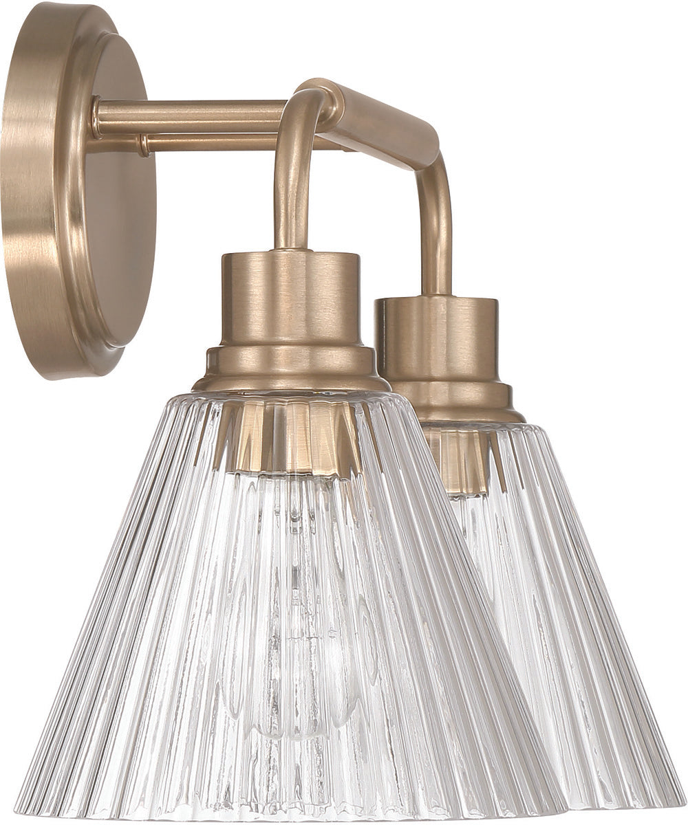 Pleated 2-Light Lighting Premium Bronze