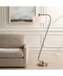 Irwin Curved Brass Floor Lamp