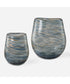 Aurora Swirl Glass Vases, Set of 2