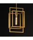 Gridline Single Pendant Natural Aged Brass