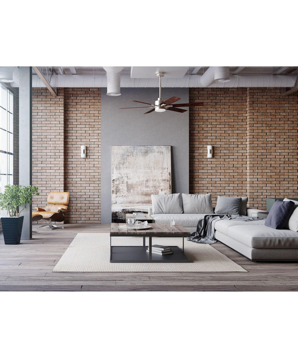 Dallam 60 in. 6-Blade Ceiling Fan with Integrated CCT-LED Light Brushed Nickel
