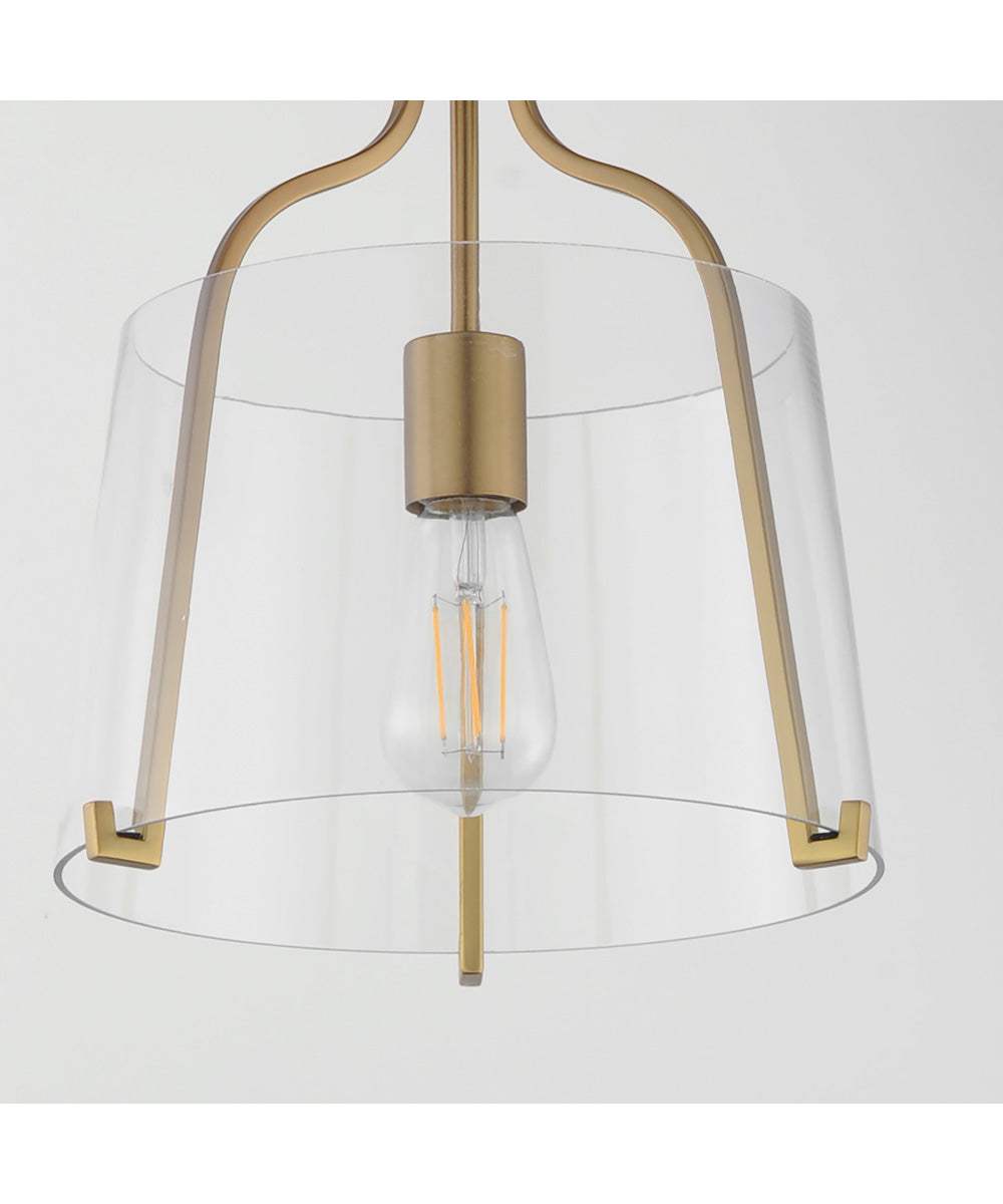 Bellmore 1-Light Pendant/Semi Flush Natural Aged Brass