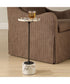 Brunson White Marble Drink Table