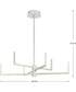 Pivot LED 6-Light Chandelier with Downlight Burnished Nickel