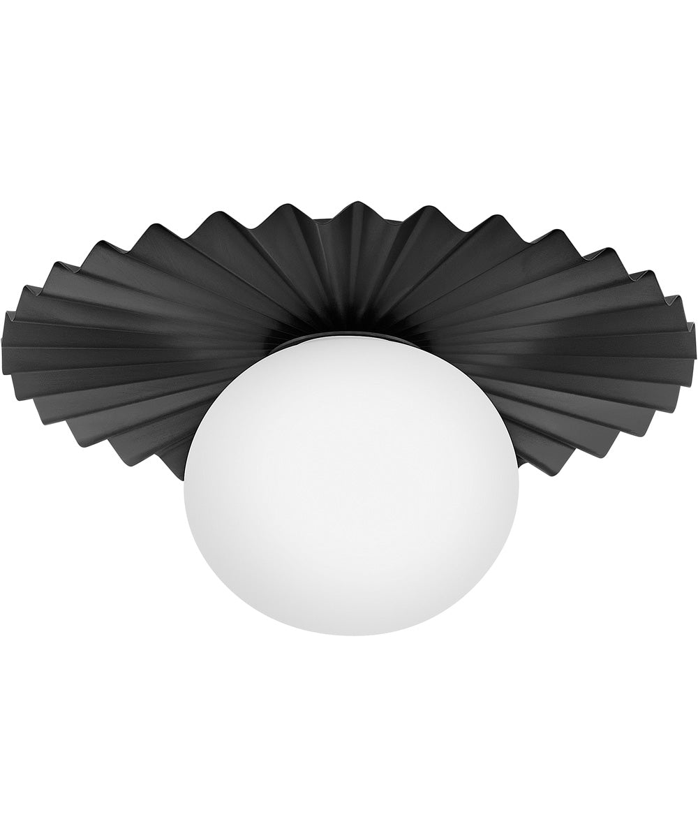 Stevie 1-Light Small Flush Mount in Black