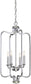 14"W Willow 4-Light Pendant Polished Nickel