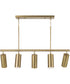 Robbie 5 -Light-Linear Chandelier Aged Brass
