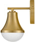Haddie 1-Light Small Single Light Vanity in Lacquered Brass
