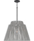 Jasper 1-Light Outdoor Hanging-Lantern Grey and Black