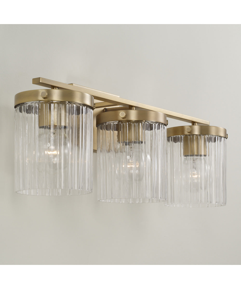 Vaughn 3-Light Vanity Aged Brass