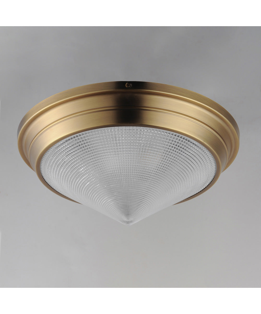 Hargreaves 3-Light Flush Mount Natural Aged Brass