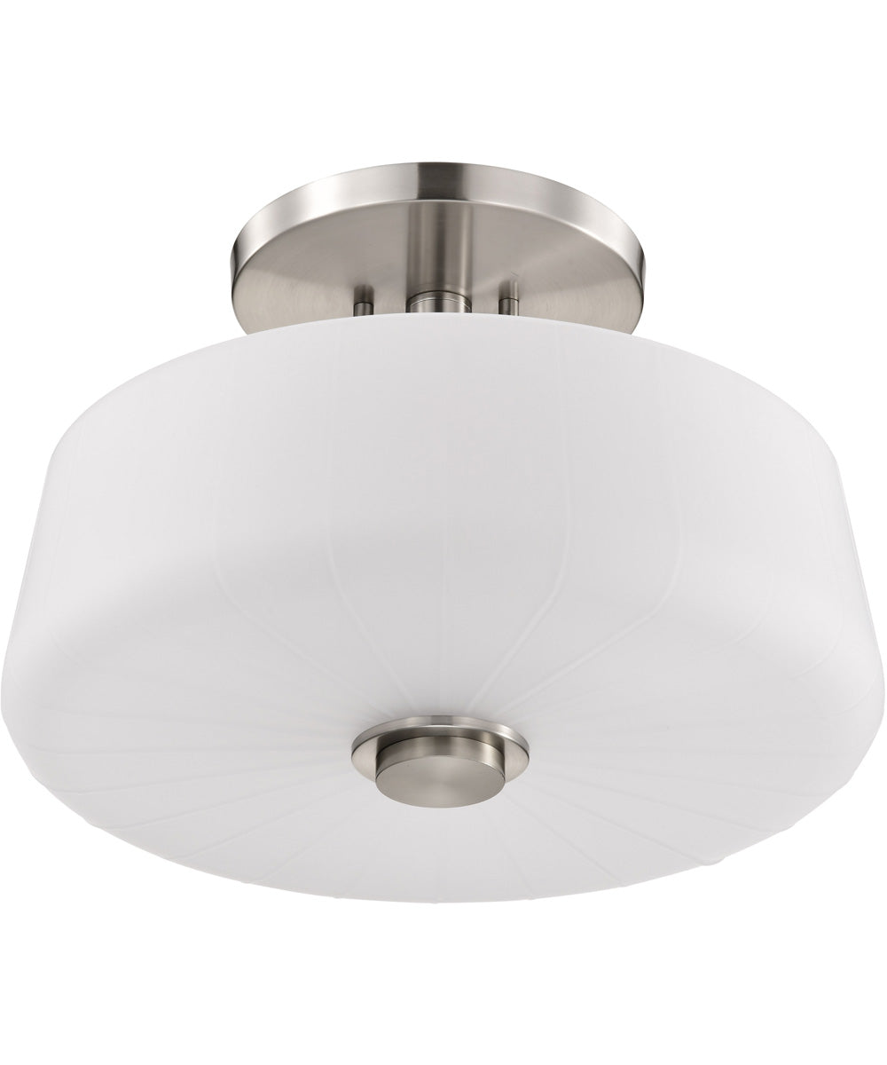 Lune 3-Light Close-to-Ceiling Brushed Nickel