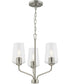 Celino 3-Light Chandelier Brushed Nickel