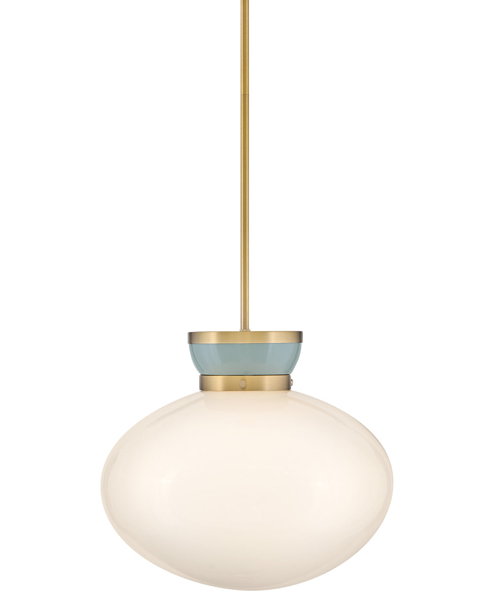 Lucy 1-Light Medium Pendant in Lacquered Brass