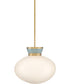 Lucy 1-Light Medium Pendant in Lacquered Brass