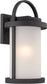 18"H Willis 1-Light LED Outdoor Textured Black / Antique White