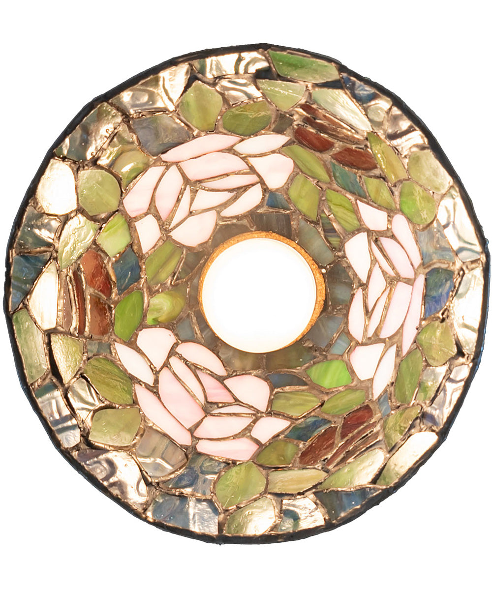 8" Wide Tiffany Rosebush Flushmount