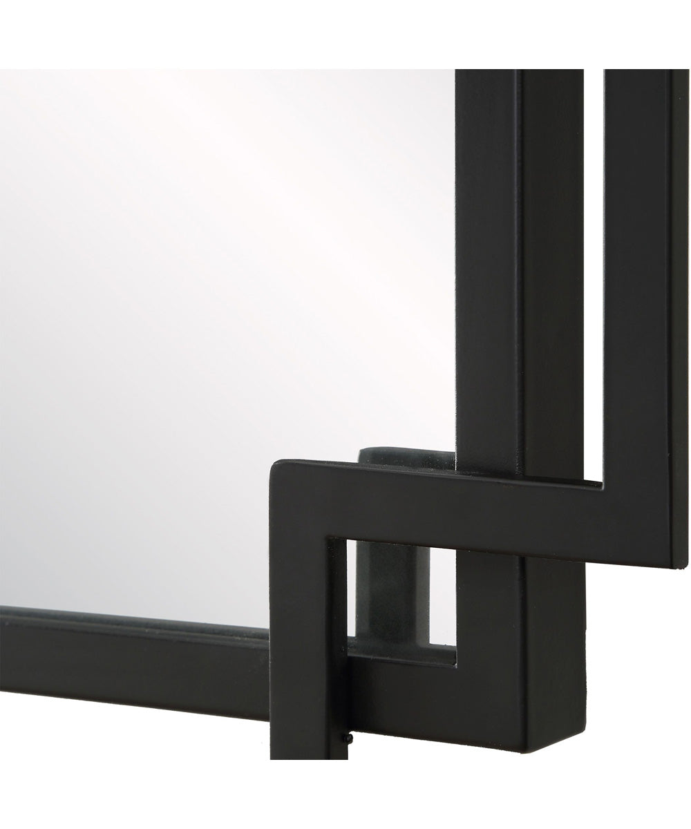 22x34" Wall Mirror in Matte Black